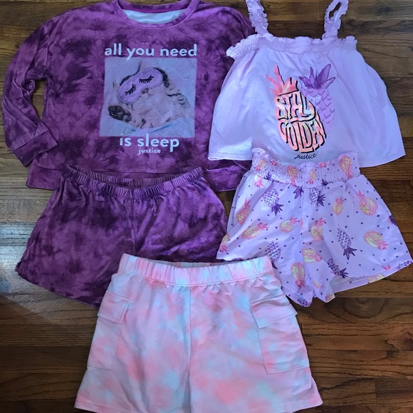 Justice Pajama Sleepwear Sets Tops Shirts Shorts Bottoms
Pineapple
Tie Dye - Picture 5 of 13